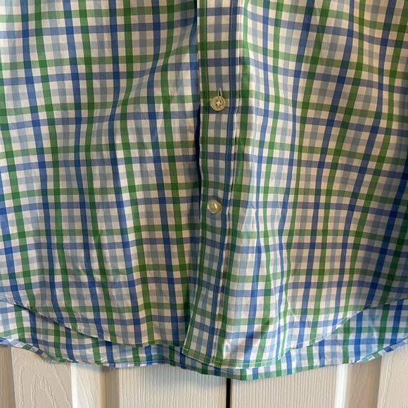 Vineyard Vines Men’s Slim Fit Whale Shirt in Blue & Green Checks, Size L - Picture 4 of 7